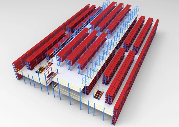 Buy cheap Metal Industrial Mezzanine Systems Multi Layers Shelving Max Load 1000kgs product