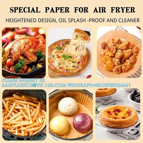 Air Fryer Paper Liners, 100PCS Non-Stick Disposable Liners, Baking Paper For Air Fryer Oil-Proof, Water-Proof