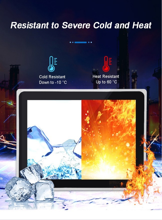 Touch Screen All in One Pc 15 Inch Ips Capacitive Professional Embedded Industrial Control Display