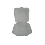 Buy cheap Sugarcane Bagasse Biodegradable Clamshell Food Containers 9'' X 7'' product