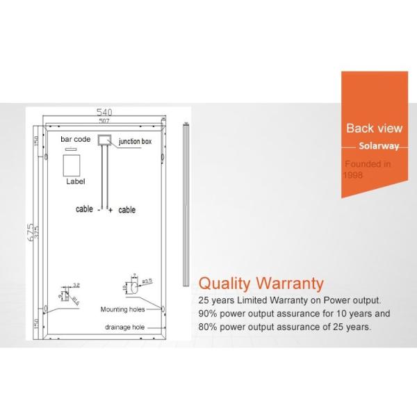 100 Watt 12 Volt Polycrystalline Solar Panel Durable 675x540x30mm
