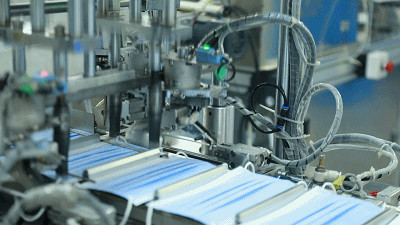 Quality Non Woven Disposable Mask Making Machine Feeding , Folding And Pressing for sale