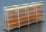 Multi Layers Laminated Retail Display Shelves Metal Frame For Shopping Mall