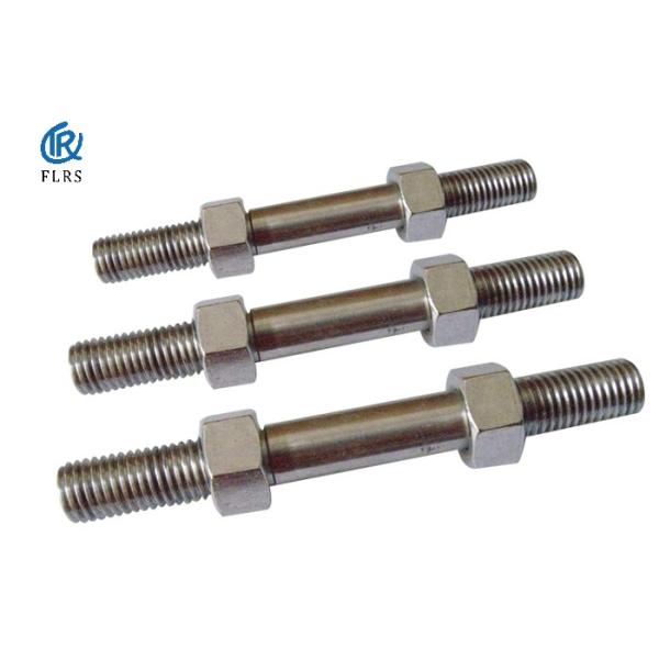 UNC Thread Plain Finish M20 M24 SS304 Double Ended Bolt
