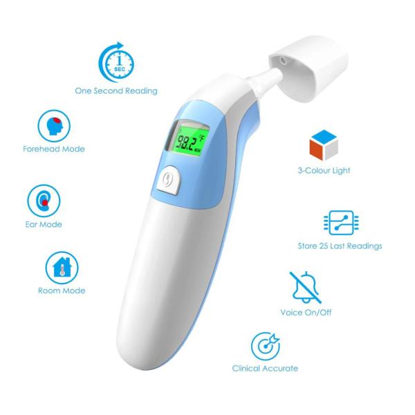 Household Head Beeper Flexible Forehead LCD Baby Digital Thermometer