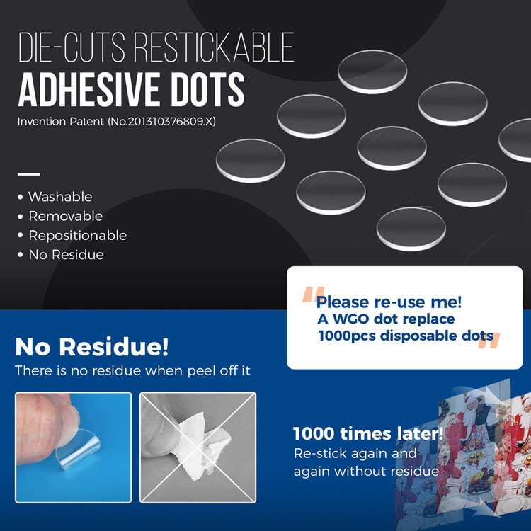 Repositionable 1000times Without Residue But Strongly Bonding Power Reusable