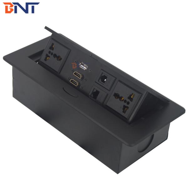 Hidden into office table high quality table top socket box with power data connectors