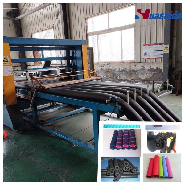 EPDM NBR PVC Flexible Rubber Foam Pipe Production Line