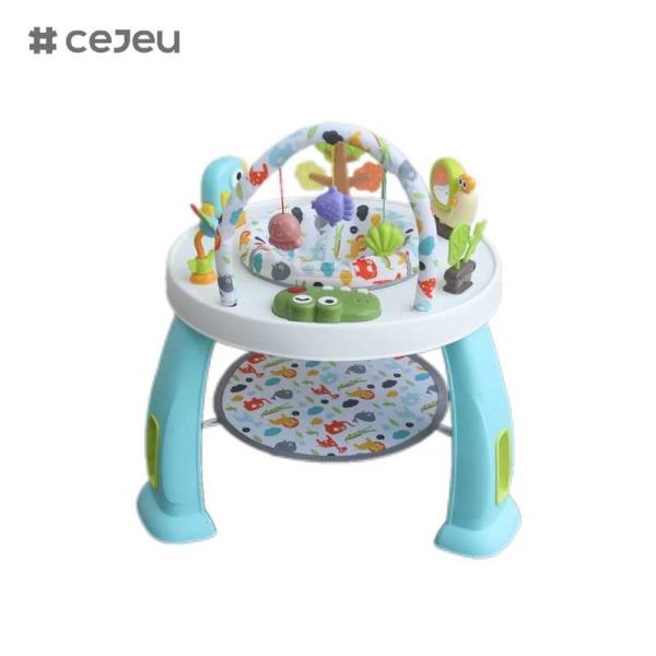 Quality CJ-XTD-901 3-in-1 Multi-Functional Children's Activity Table Baby Walker and Interesting Building Block Set with Plastic Frame for sale