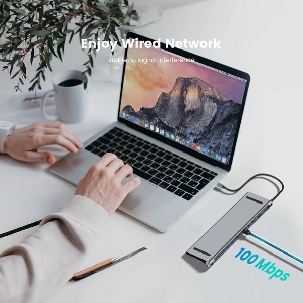 11-in-1 USB Type C Multifunctional Hub Adapter For Laptop And Mobile Phone