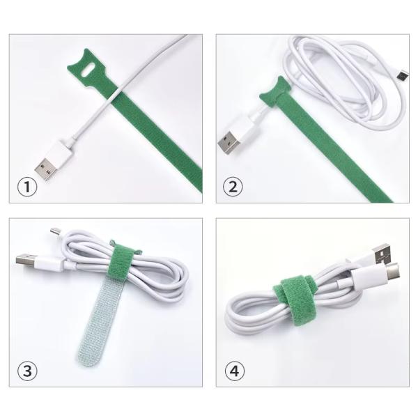 Customized Hook And Loop Cable Ties Self Locking Reusable Velcro Cable Ties Adjustable