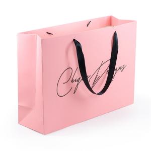 Custom LOGO Cosmetics Gift CMYK Printable Paper Bags With Handle
