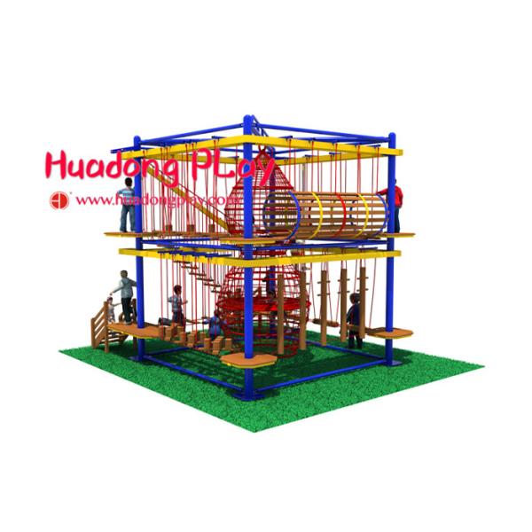Customized Kids Indoor Playground Safety Rope Course Adventure 1180*970*560cm