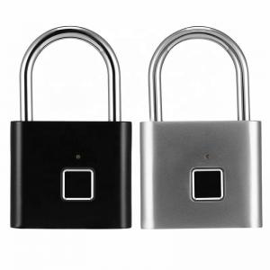 China Outdoor Gate Smart Fingerprint Padlock Keyless Biometric Pad Lock Water Resistant on sale