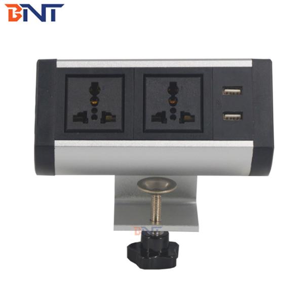 Mounted On Table Edge Round Design 250V Desktop Power Outlet