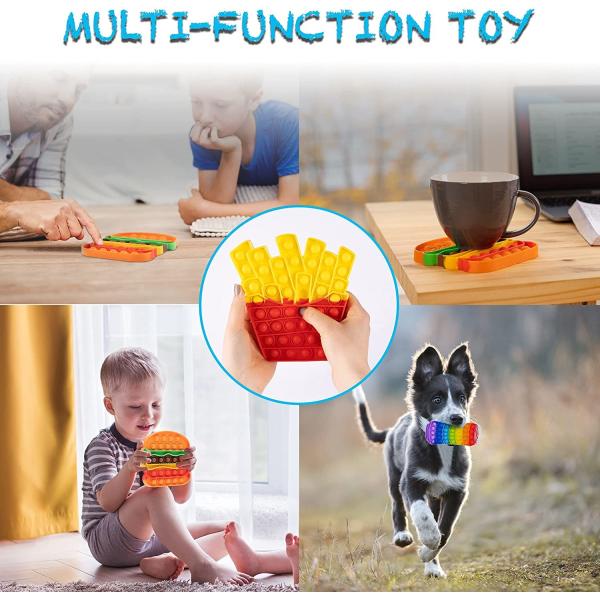 Silicone Material Sensory Fidget Toys Handberg Pisa Chip Can Shape For Baby