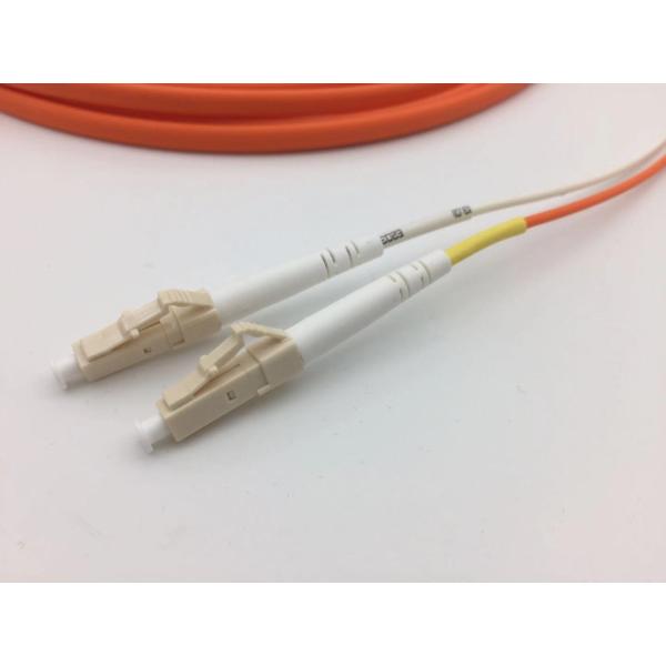 Ruggedized Flat Twin Duplex Fiber Optic Patch Cable LC-LC Multimode LSZH Jacket Covered