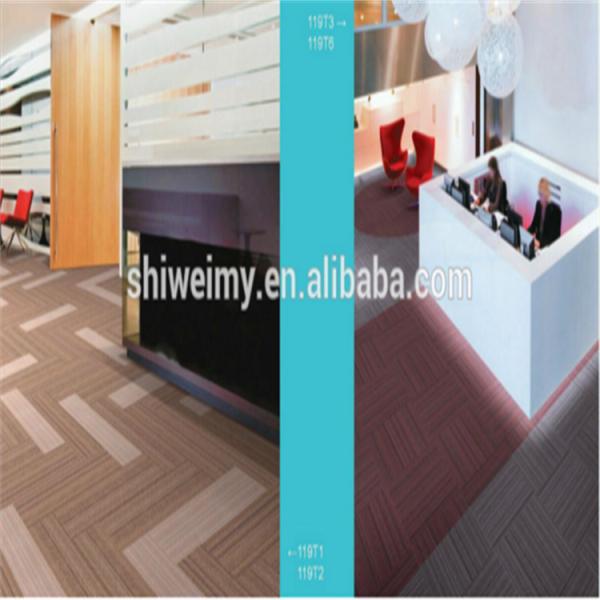 Rectangular shape nylon yarn pvc backing carpet tile