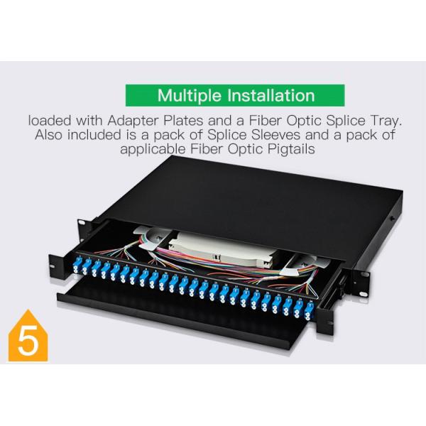 1U 19 Inches Rack Mount LC SC Full Equipment Fiber Patch Panel