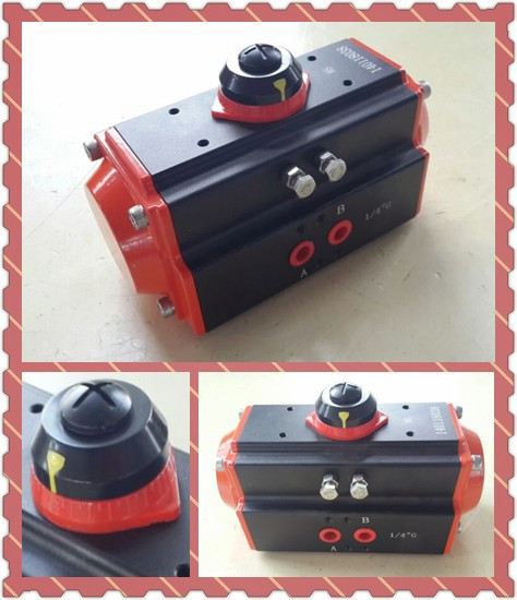 AT series double action single action black aluminum body pneumatic rotary actuator