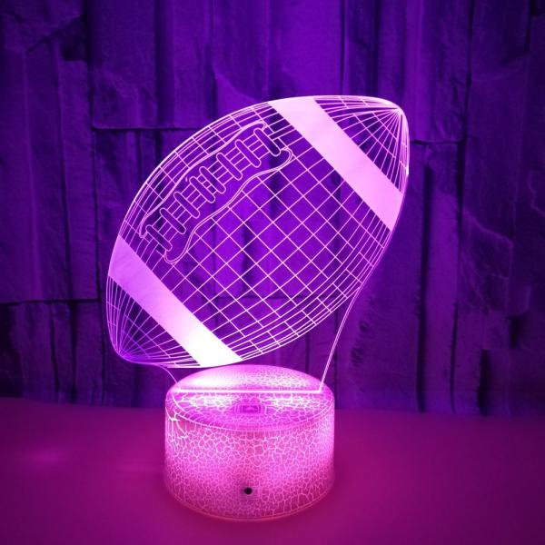 Football colorful 3d LED USB night light small table lamp Touch remote control colorful 3D night light