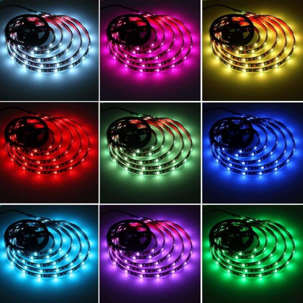 5Meter 150leds TV backlight led strip DC5V Remote control 24keys SMD5050 RGB Strip Tira USB port Strip Flexible led