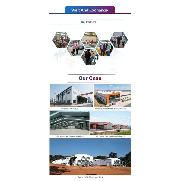 Steel structure workshop side view