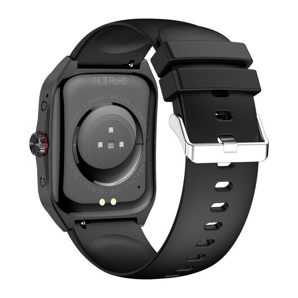 Stylish Android Square Smartwatch With Breathing Training And Music Control