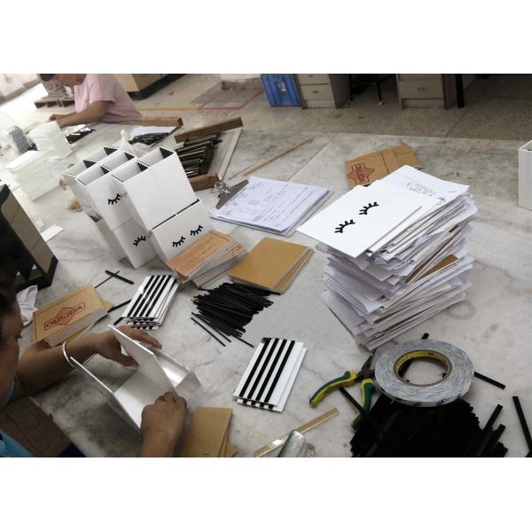 Silk Screen Black Printed Merchandising Shelf Promote Eye Lash Extension