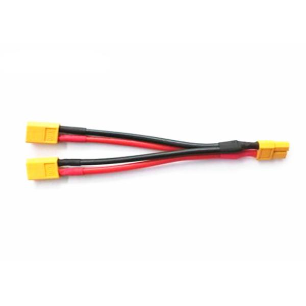 Yellow Electronic Custom Cable Assemblies With 14AWG End Tin Plated 2 Pin