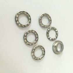 High quality 15MM rhinestone grommet eyelet with glass stone