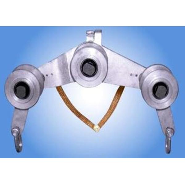 Three Wheel Structure Transmission Line Stringing Tools Earthing Pulley Block