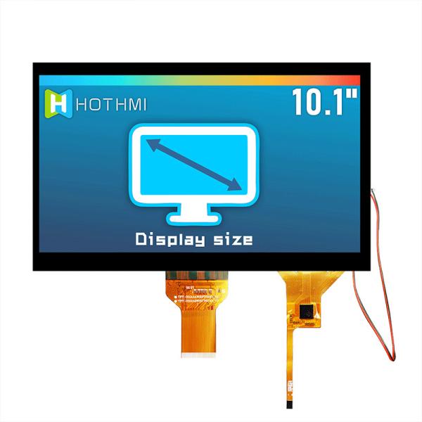 10.1 Inch High Brightness TFT LCD With CTP | 1024x600 Resolution LVDS Interface