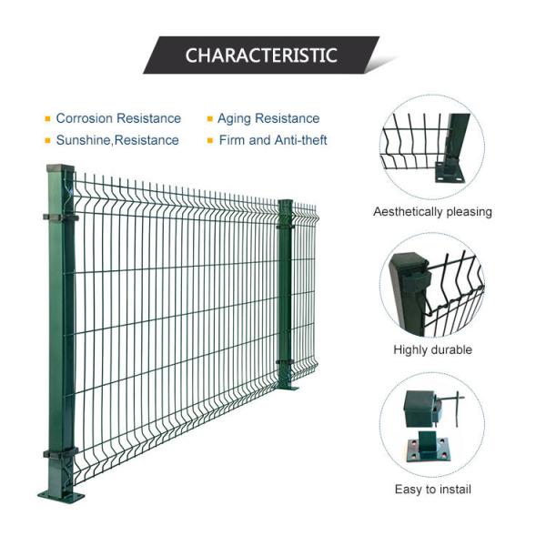 High Quality Powder Coated Garden Welded Wire Mesh 3D Mesh Fence Panel Cheap Price Sustainable