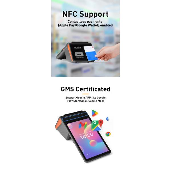 Hanbu 8 Inch Android POS Terminal with 6400mAh Battery and 2D Barcode Scanner