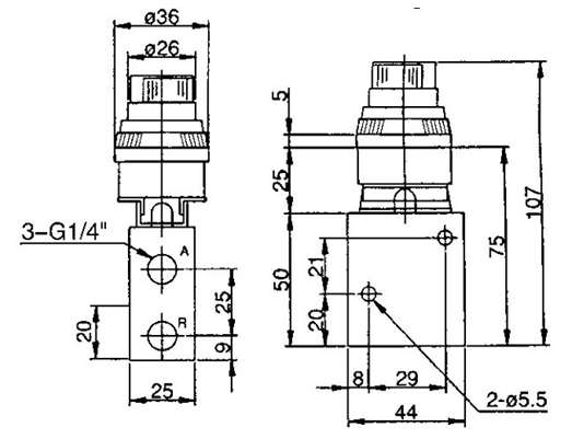 Compact JM Mechanical Control Valve , Pneumatic Actuator Valve