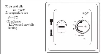 Manual Temperature Controller Digital Room Thermostat NTC Sensor For Floor Heating Mat