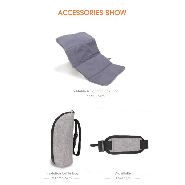 Large Capacity Maternity Mummy Diaper Bag Multi-functional Travel Backpack with Stroller Strap with Changing Station