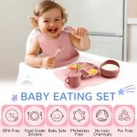 Buy cheap Lightweight Silicone Dinnerware Set Bib And Plate Adjustable For Toddler product