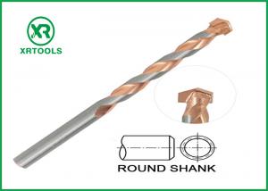 China Round Shank Metric Masonry Drill Bits Copper Plated L Flute For Concrete Brick on sale
