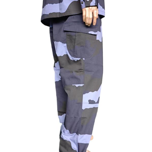 Navy and Black Digital Camouflage Combat Uniform Set Military Uniform Clothing Tear Resistant 225GSM Ripstop