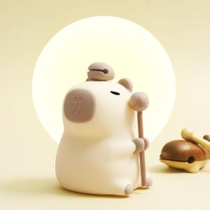 Buy cheap Modern Design Silicone Capybara Night Lamp Portable USB Rechargeable LED Light Source Touch Control Animal Lamp For Bedroom product