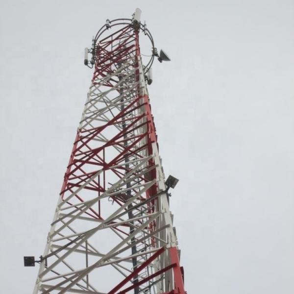 Quality Angular 100M Gsm Antenna Tower Mast And Brackets Aviation Obstruction Light for sale