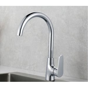 Buy cheap Zinc SUS304 Single Handle Kitchen Faucet High Arc Deck Mounted product