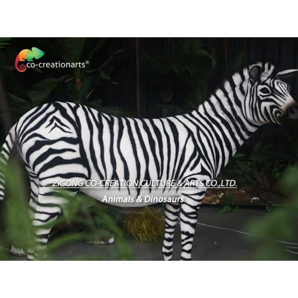 Simulated Moveable Zebra Realistic Animatronic Animals For Zoo Exhibition Amusement Park