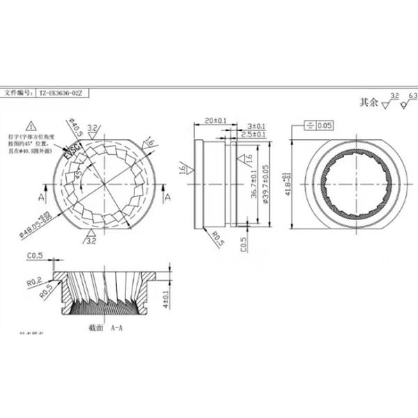 OEM 48mm Coffee Grinder Burr Titanium Coating With Groove