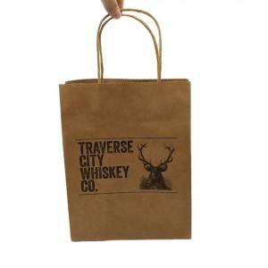 Buy cheap Custom Brown Kraft Paper Shopping Bag Recyclable Paper Gift Bags With Handles product