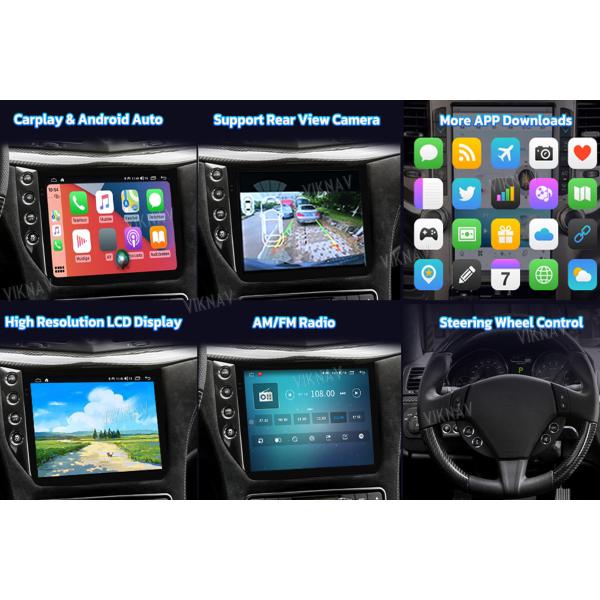 10.4 Inch WiFi 4G Car Radio Aftermarket Stereo System Upgraded For Maserati GT GranTurismo 2007-2017