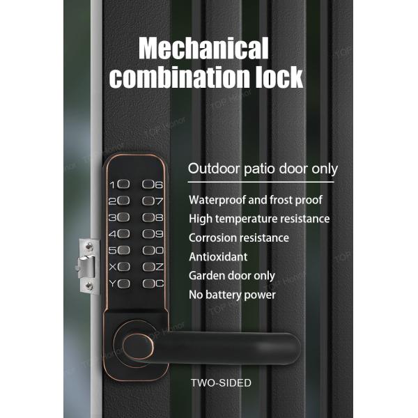 Courtyard Gate Mechanical Code Smart Sliding Door Lock Security With Single Latch Mortise