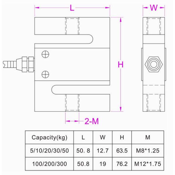 M8/M12 Threaded Tension And Compression Load Cell 200kg 100kg 50kg 30kg 20kg 10kg 5kg